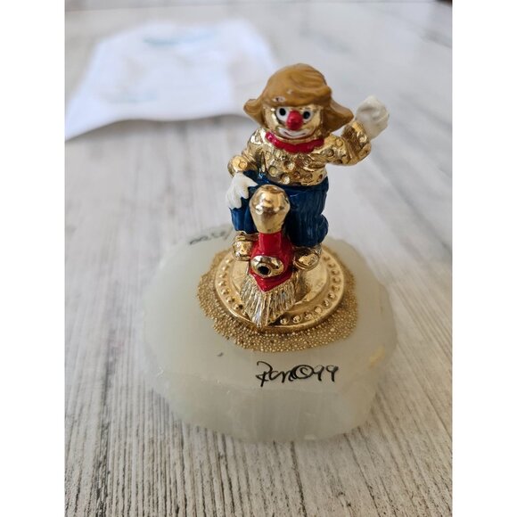 Ron Lee steamer train engine cloud circus 1999 statue figurine gold 922 of 2500 - Picture 2 of 7